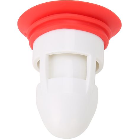 Bouchon Anti-Odeur Bonde Evier Douche Filtre Débouchage Etanche pour Salle de Bain Cuisine (Blanc Rouge) (1/5)