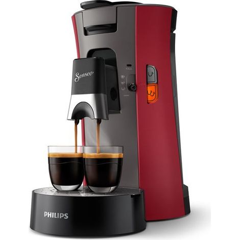 Cafetière à dosette Philips Senseo® Select CSA240/91 1450 W Rouge intense et gris cachemire