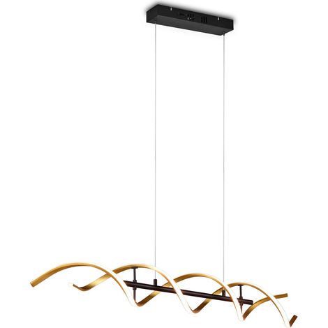 Lampada a sospensione LED, alluminio, oro, L104 cm, Sequence (1/4)