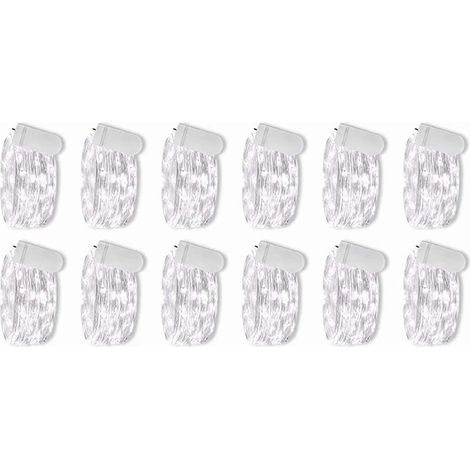 Lichterkette mit 12 LED-Knöpfen, 0,03 W, kaltweißes Licht, 20 LEDs 3 V, flexibel, IP65 wasserdicht, ideal für Hochzeiten, Partys oder Schlafzimmer. (1/5)