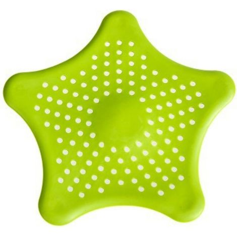 Bouchon de lavabo anti-cheveux en silicone - 3 pièges à cheveux pour évier - Filtre de drain étoile de mer - Protection tuyau d'évacuation (1/5)
