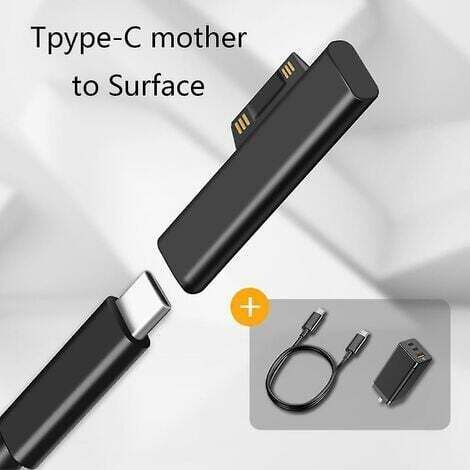 USB-C-Netzteil-Buchse für Surface Pro 3, 4, 5 und 6 mit Schnellladefunktion