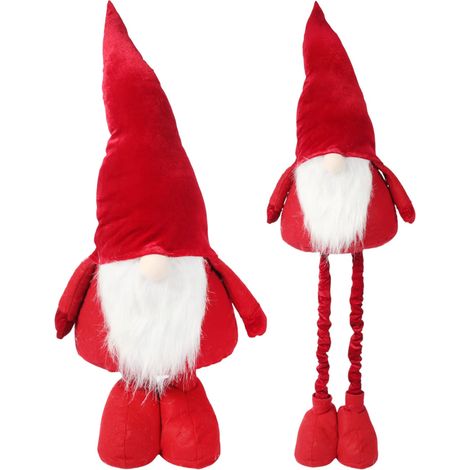 Elegante nano ON telescopi Natale Gnomo nano Decorazione di Natale Regalo 75-125 cm rosso (1/5)