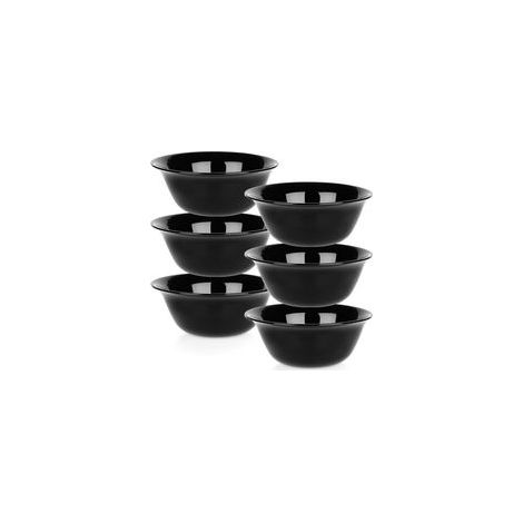 6 Schalen aus Opalglas, 300 ml, elegantes Design, robustes Geschirr, zum Servieren und Präsentieren von Vorspeisen (1/5)