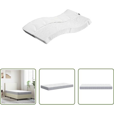 vidaXL Sommeil confortable - Matelas à ressorts ensachés moyen 100x200 cm (1/5)