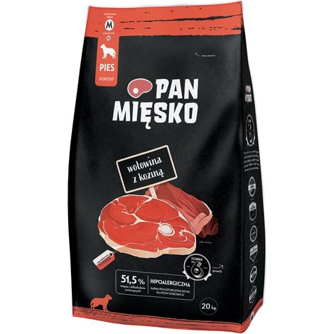 Cibo secco Pan Miesko Manzo e capra M per cani 20kg