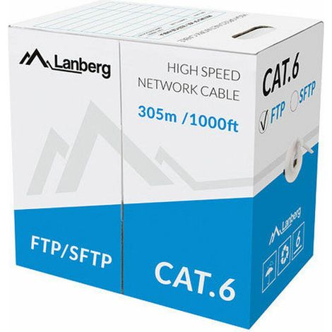 Cavo Ethernet LAN Lanberg LCF6-11CU-0305-S Grigio 305 m