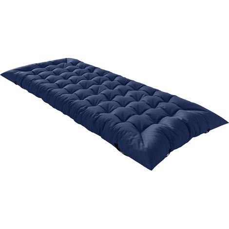 Outsunny Sleeping Mat, Foldable Camping Pad with Elastic Straps Dark Blue