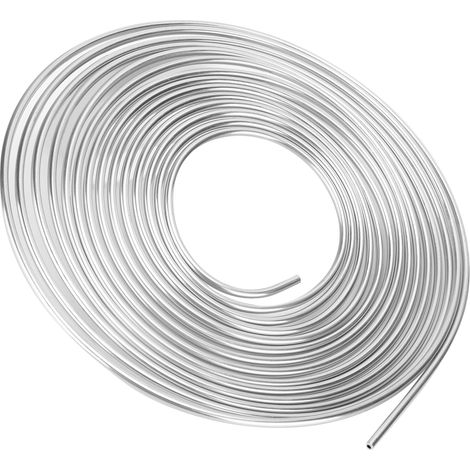 7,6 m langer Bremsschlauch aus Kupfer-Nickel, 4,76 mm Außendurchmesser, auf einer Schlauchtrommel, für Hydraulik- und Kraftstoffsysteme, silberfarben (1/5)