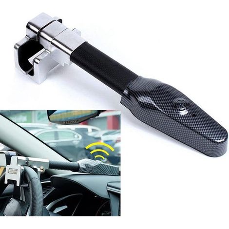 Antivol de volant renforcé avec alarme  Accessoire antivol pour voiture  Système de sécurité universel pour véhicules (1/5)
