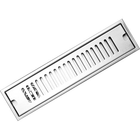 Langes Badezimmer-Abflussrohr mit herausnehmbarem Geruchsfilter – 40 cm Edelstahl-Bodenablauf für Dusche und Balkon (1/5)