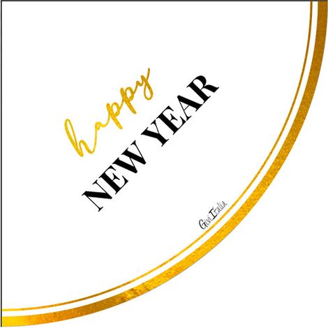 Givi Tovaglioli Natale Happy New Year Clock 33 x 33 Cm 16 Pz