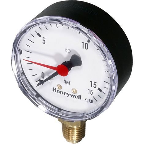 Manomètre M76K G 1/4, 63 mm, à fond plat, 0-16 bar, avec aiguille