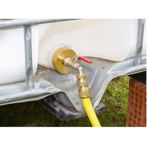 Robinet Exterieur Jardin - Robinet Jardin avec Adaptateur, Antirouille, Robinet D'arrosage à Sphère, Laiton (1/3)