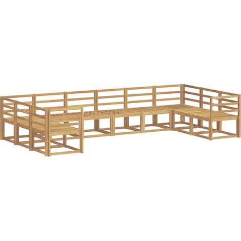 Ensemble de canapés d'extérieur 10 pcs Blanc vidaXL (1/5)
