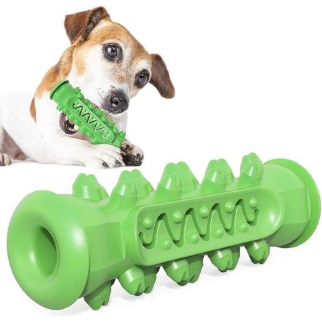 Juguetes masticables para perros, Palitos de cepillo de dientes, Huesos de palito para limpiar los dientes del perro, Verde (1/5)