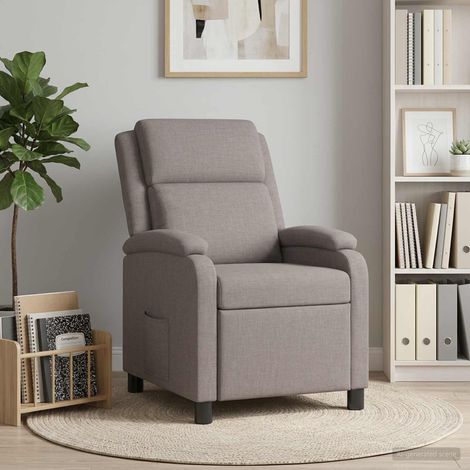vidaXL Fauteuil inclinable Taupe Tissu (1/5)