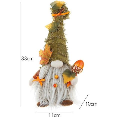 Nouvelles décorations d'automne pour la fête des récoltes et de Thanksgiving : poupée lumineuse de vieux gobelin sans visage (1/5)