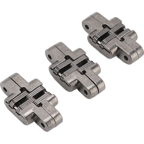 3 Pcs Charnières Invisibles 43mm à 180 Degrés en Alliage de Zinc pour Meuble et Boîte à Bijoux