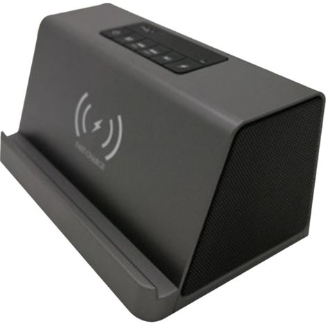 1 Enceinte Bluetooth, haut-parleurs 5W, charge sans fil Qi, batterie 4000mAh, maison bureau (1/5)