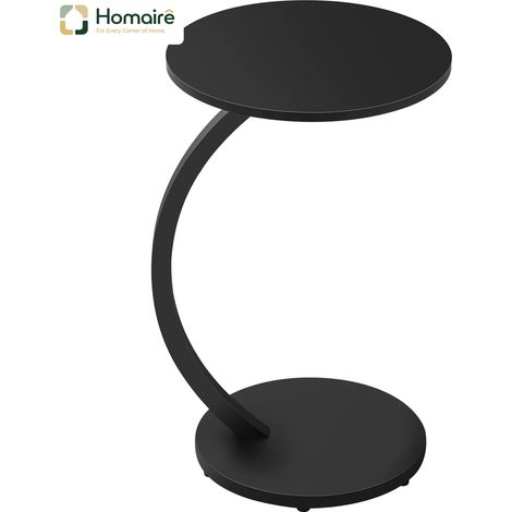 Beistelltisch aus MDF und schwarzem Metall 40 x 40 x 65 cm HOMAIRE (1/5)