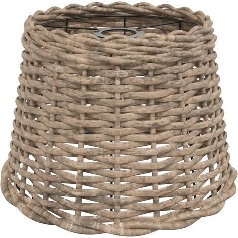 Abat-jour de plafonnier marron 30x20 cm osier CFW17218 (1/5)