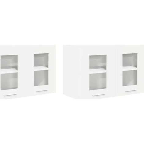 Armadio pensile moderno design pulito 60 x 31 x 40 cm grande spazio di archiviazione in legno ingegnerizzato bianco 020053258
