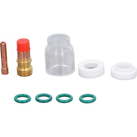 Kit d'accessoires 9 pièces pour torches de soudage TIG : pince, lentille à gaz, buse en verre, joint, joint torique, accessoires pour torche de soudage