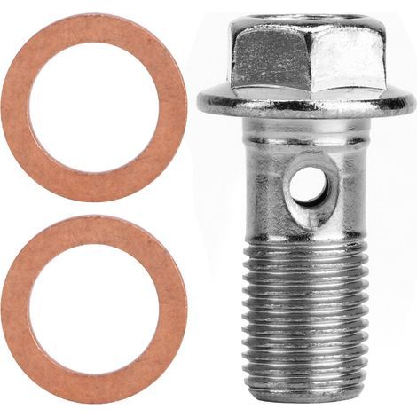 Boulon de tuyau de vis de moto de 10mm M10x1.00 pour la pompe de frein adaptée pour Suzuki Honda Kawasaki Yamaha (1/5)