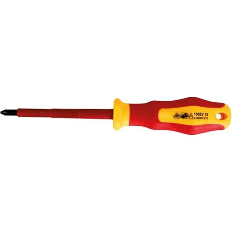 FISCHER DAREX - Tournevis isole 1000 volts vde ph2 x 100 mm x 6 mm vde100v