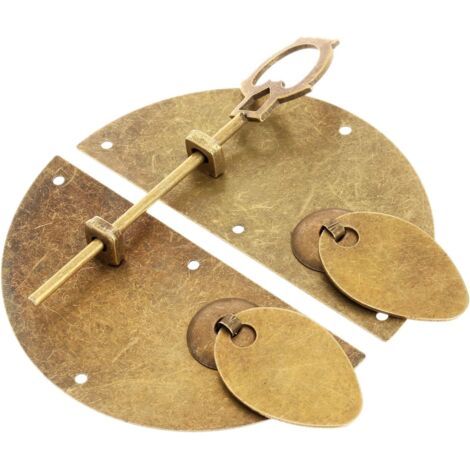 Verrous vintage gaufrage Moraillon Loquet Serrure Fermoir porte de frapper à serrure loquet Hardware Meubles (1/5)