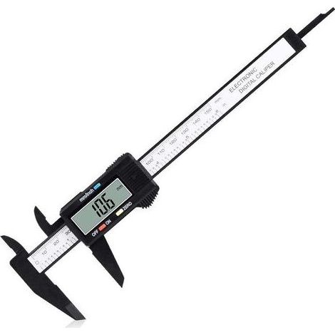 TAISHENGDA Digitaler Messschieber, 150 mm / 6" Digitaler Messschieber aus Kohlefaser (1/5)