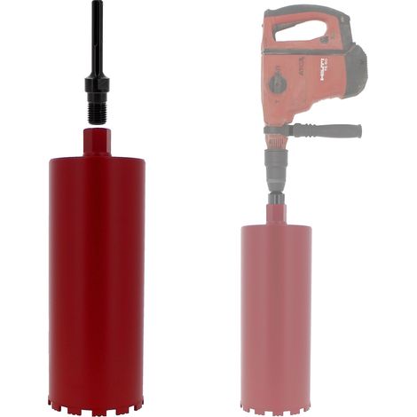Corona diamantata Ø 162 mm con adattatore per trapano e perforatore SDS-max