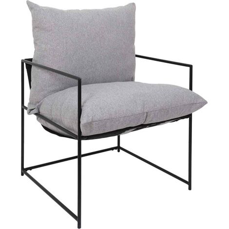 Fauteuil Design "Jonas" 62cm Gris & Noir (1/5)