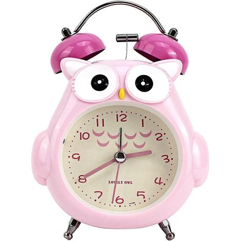 Réveil enfant avec hibou mignon et sonnerie puissante, sans tic-tac, et veilleuse intégrée (PXCL) (1/5)