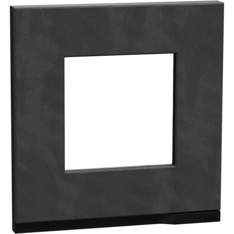 Unica Pure - plaque de finition - Ardoise liseré Anthracite - 1 poste (NU600287)