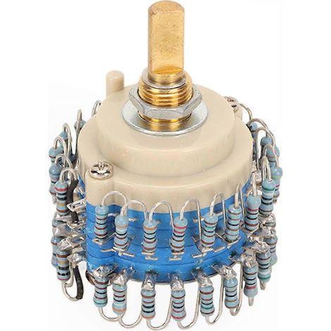 Präzisions-Zweikanal-Potentiometer (20 kΩ), halbrunder Drehknopf für Audioverstärker, Stereo-Feinabstimmung, hochzuverlässige elektronische Komponente, robuste Drehachse, professionelle Lautstärkerege (1/5)