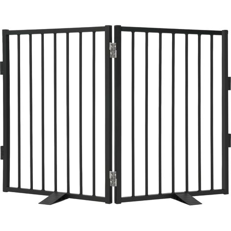 Grille de barrière autoportante, entièrement en métal, avec pieds de soutien qui protègent le sol, grille d'escalier pour chien, 102 x 81,2 cm (l x h) - Grille de protection pliable pour (1/5)