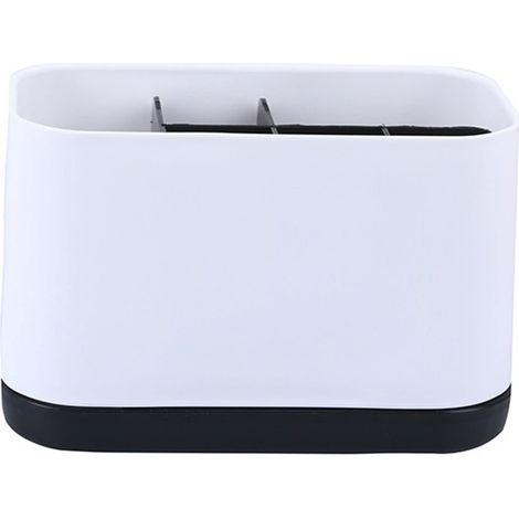 Porte Brosse a Dent, Organisateur de Salle de Bain Multifonctionnel avec 6 Compartiments, Porte-Brosse à Dents Électrique pour Tous Les Types de Dentifrice et Brosse à Dents (Noir)