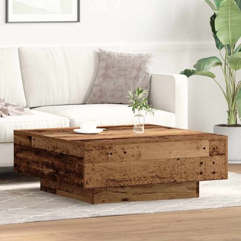 Table Basse-Table Salon Bois ancien 80 x 80 x 31 cm Bois d'ingénierie 164628 (1/5)