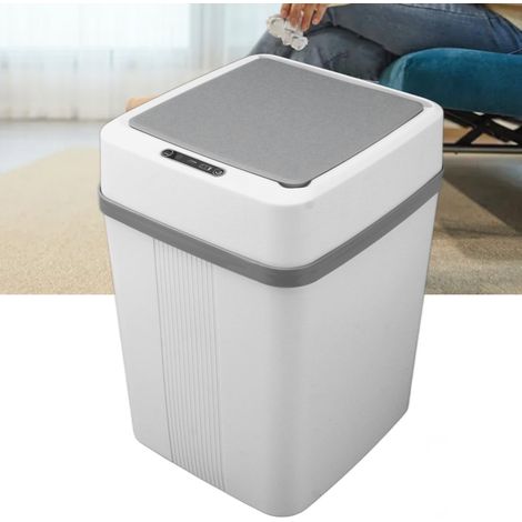 Poubelle Sensorielle Automatique Intelligente 12L Anti-éclaboussures ABS+PP pour Salle de Bain Cuisine Bureau (1/5)