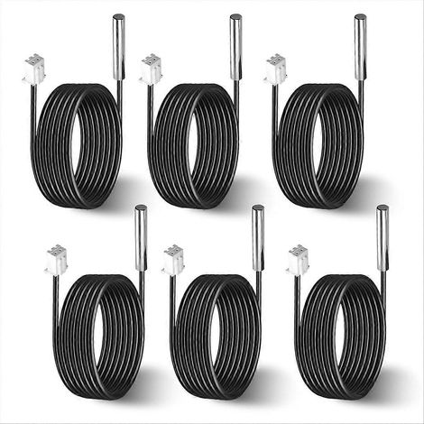 Lot de 6 sondes de température 10K, thermistance étanche 10K, acier inoxydable 3950 (1/5)