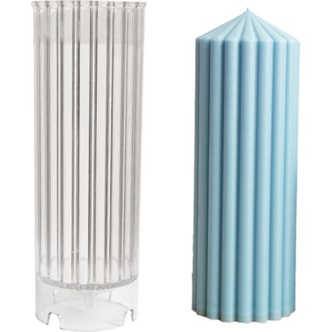 Moule à bougie parfumée à gros grains, forme géométrique, moules en plastique pour la fabrication de bougies à base de paraffine et de cire de carnauba. (1/4)