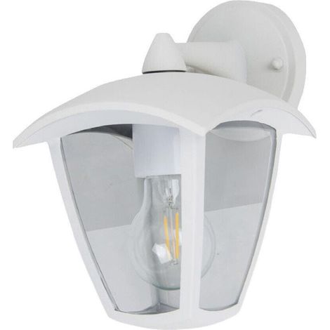 TRADE SHOP - Applique Lanterna Da Parete Per Giardino Facciate Lampada Da Muro E27 Ip44 819wb-b232 - Bianco (1/5)