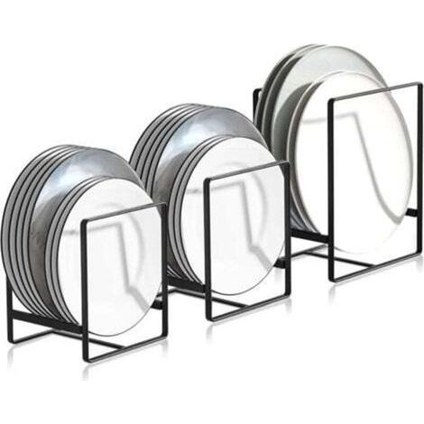 3 Pièces Range Couvercle Casserole, Égouttoirs en Métal Multifonctions, pour Armoires de Cuisine, Plaques de Rangement, Vaisselle et Couvercles de Casseroles (1/4)