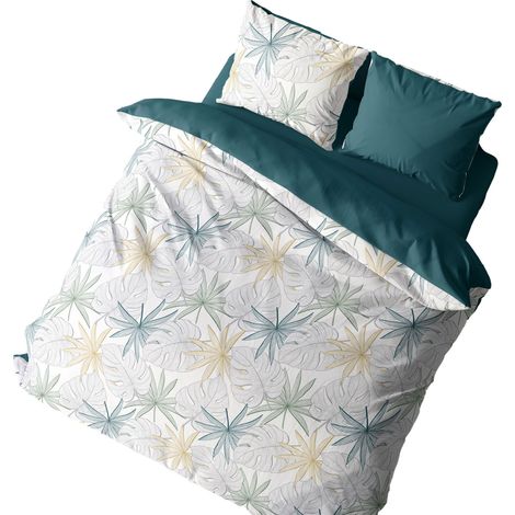 Parure de couette polycoton 60 fils 260x240 réversible SILLIE (1/5)