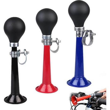 3er-Pack Fahrradklingeln, Metall-Fahrradhupen, klassische Lufthörner in 3 Farben, Fahrradtrichter, Fahrradklingeln für mehr Verkehrssicherheit