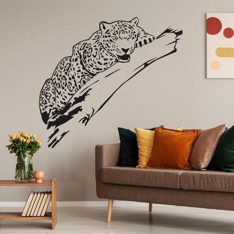 Sticker Mural - Léopard - 37x40 cm - Noir (1/3)