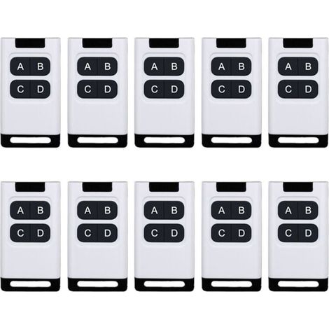 10 Télécommandes 433 MHz Universelles Pour Porte De Garage Voiture Électrique Et Projecteur Rideaux (1/4)