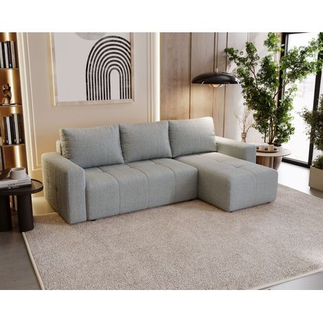 Ecksofa Schlafsofa NOHA in Stoff Now or Never Grau Ottomane Rechts (1/5)